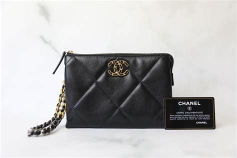 black chanel wristlet|Pre.